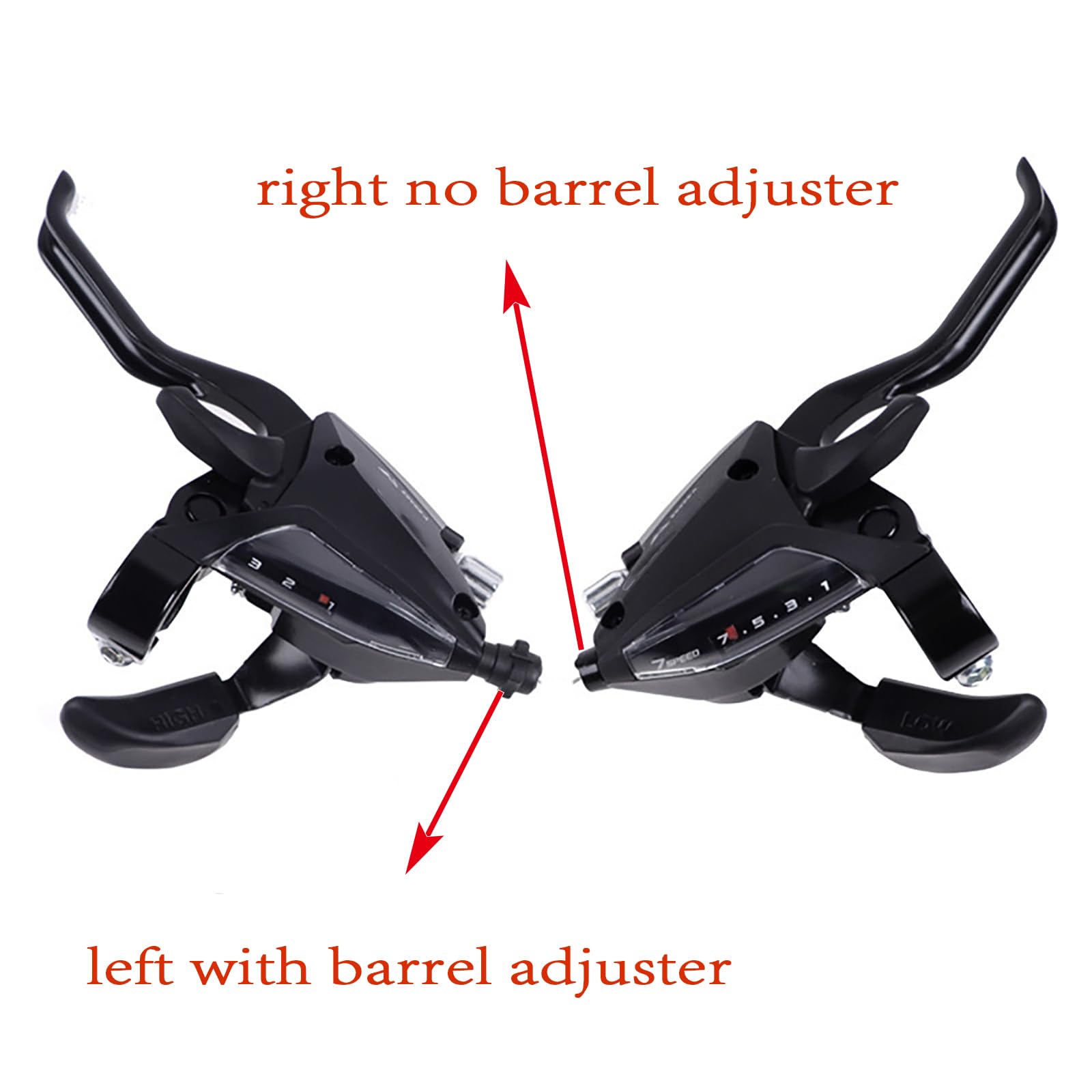 Premium ST-EF500 3x7 Bike Shifter Set - 21-Speed Black Shift/Brake Levers with Stainless Steel Inner Cables (Excludes Housing) | Compatible with Road Bikes & Mountain Bikes (MTB) | Ideal for Commuting, Trail Riding & Performance Cycling