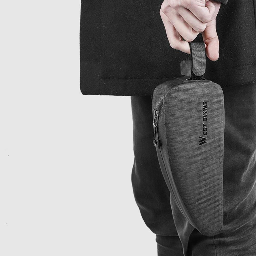 BESPORTBLE Bike Frame Bag - Waterproof Cycling Storage Bag for Road Bikes | Handlebar, Saddle & Seat Post Mount | Carbon Fiber Design | Perfect for Commuting, Mountain Biking & Outdoor Adventures