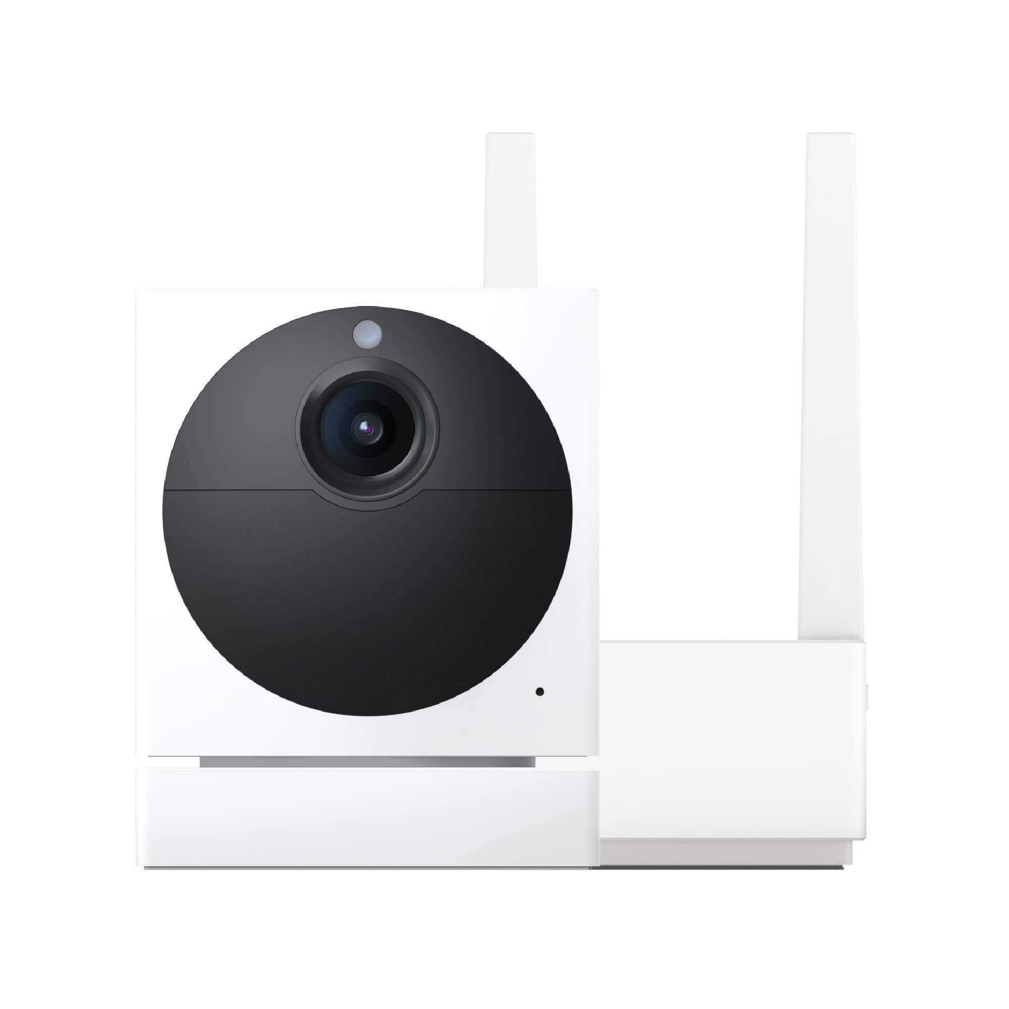 Wyze Cam Outdoor Starter Bundle v2 - 1080p HD Wireless Security Camera with Base Station, Color Night Vision & 2-Way Audio | Indoor/Outdoor Smart Home Surveillance | Works with Alexa & Google Assistant | Ideal for Home, Garage & Backyard Monitoring (White)