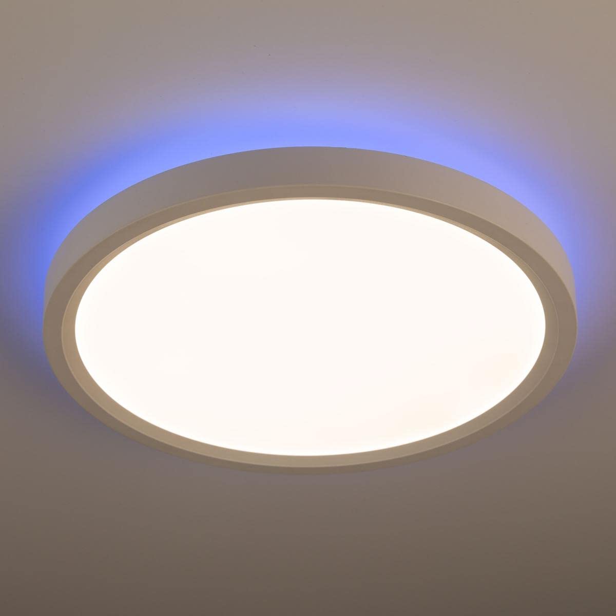 Artcraft BT2000WH Smart LED Flush Mount Ceiling Light - White, Dimmable, 3000K Warm White, 24W, 1800LM, for Bedroom, Living Room, Kitchen, Hallway (UL Listed)