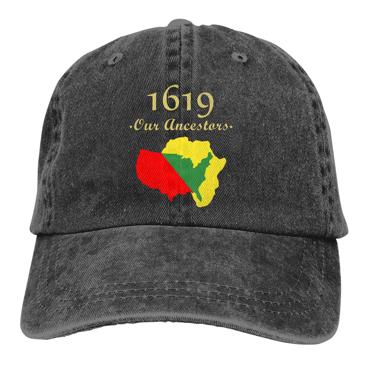 Vintage 1619 Ancestor-Inspired Denim Cowboy Baseball Cap - Adjustable Trucker/Dad/Golf/Fishing Hat for Men & Women - Perfect for Outdoor Activities, Country Music Festivals & Casual Wear