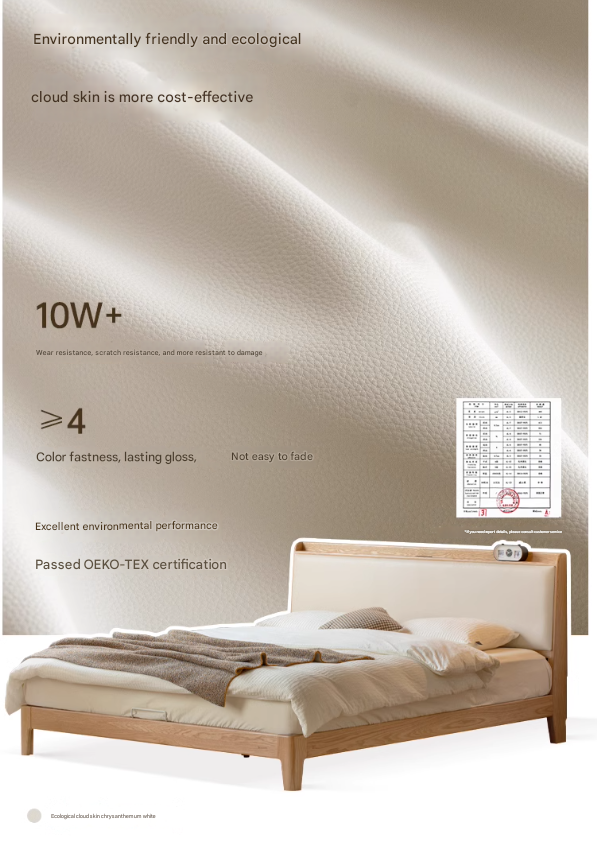 Solid Oak Wood Modern Minimalist Bed Frame - Durable & Stylish for Bedroom, Guest Room, or Studio Apartment