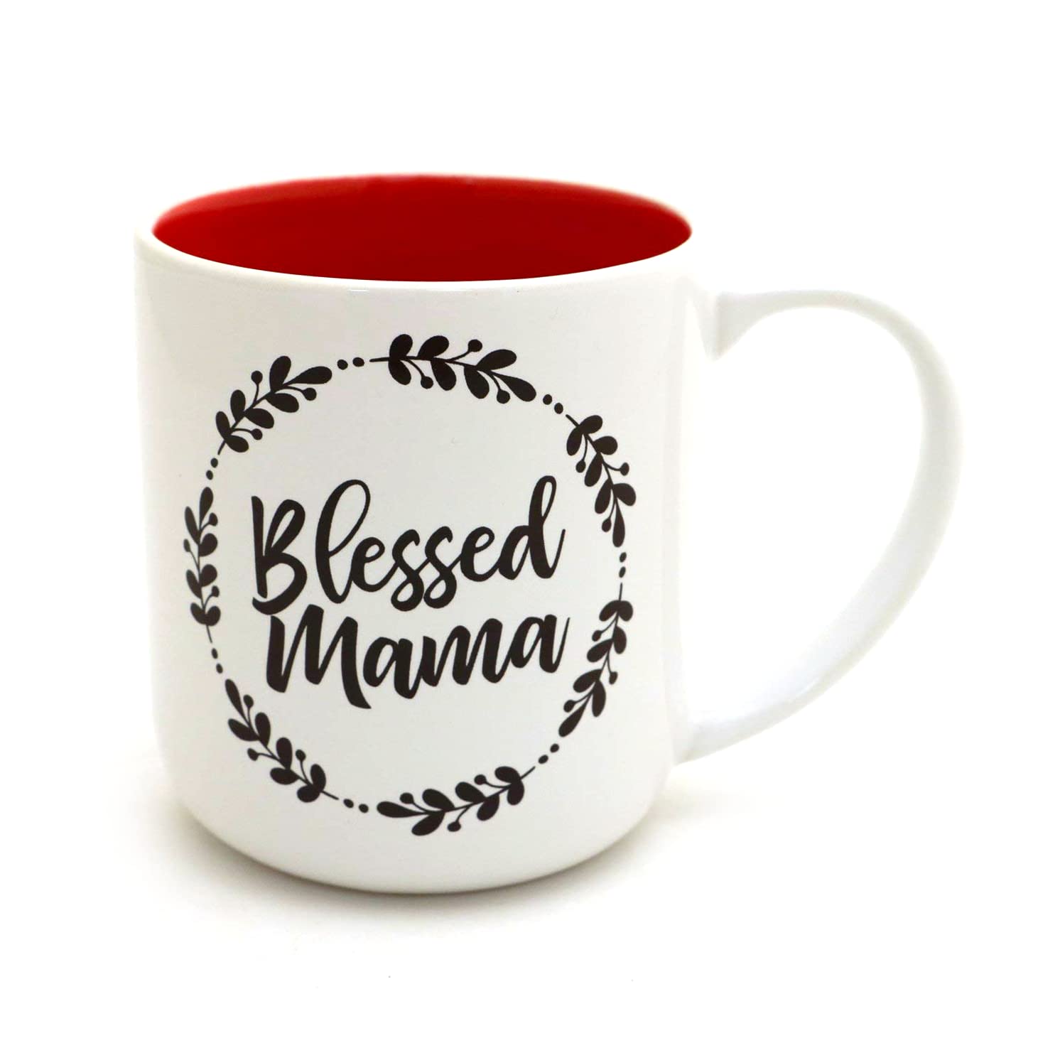 Blessed Mama Coffee Mug - Funny Red Ceramic Cup for Mom, Mother's Day Gift Idea - Perfect for Tea, Coffee & Hot Chocolate at Home or Office