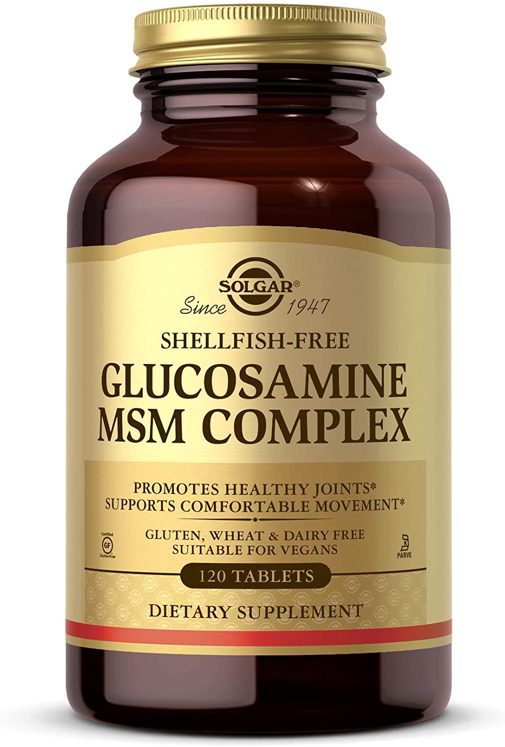 Solgar Glucosamine MSM Complex 120 Tablets - Joint Support Supplement for Healthy Joints, Flexibility & Collagen Production - Shellfish-Free, Gluten-Free, Dairy-Free, Kosher - 40 Servings - Ideal for Active Lifestyles & Joint Maintenance