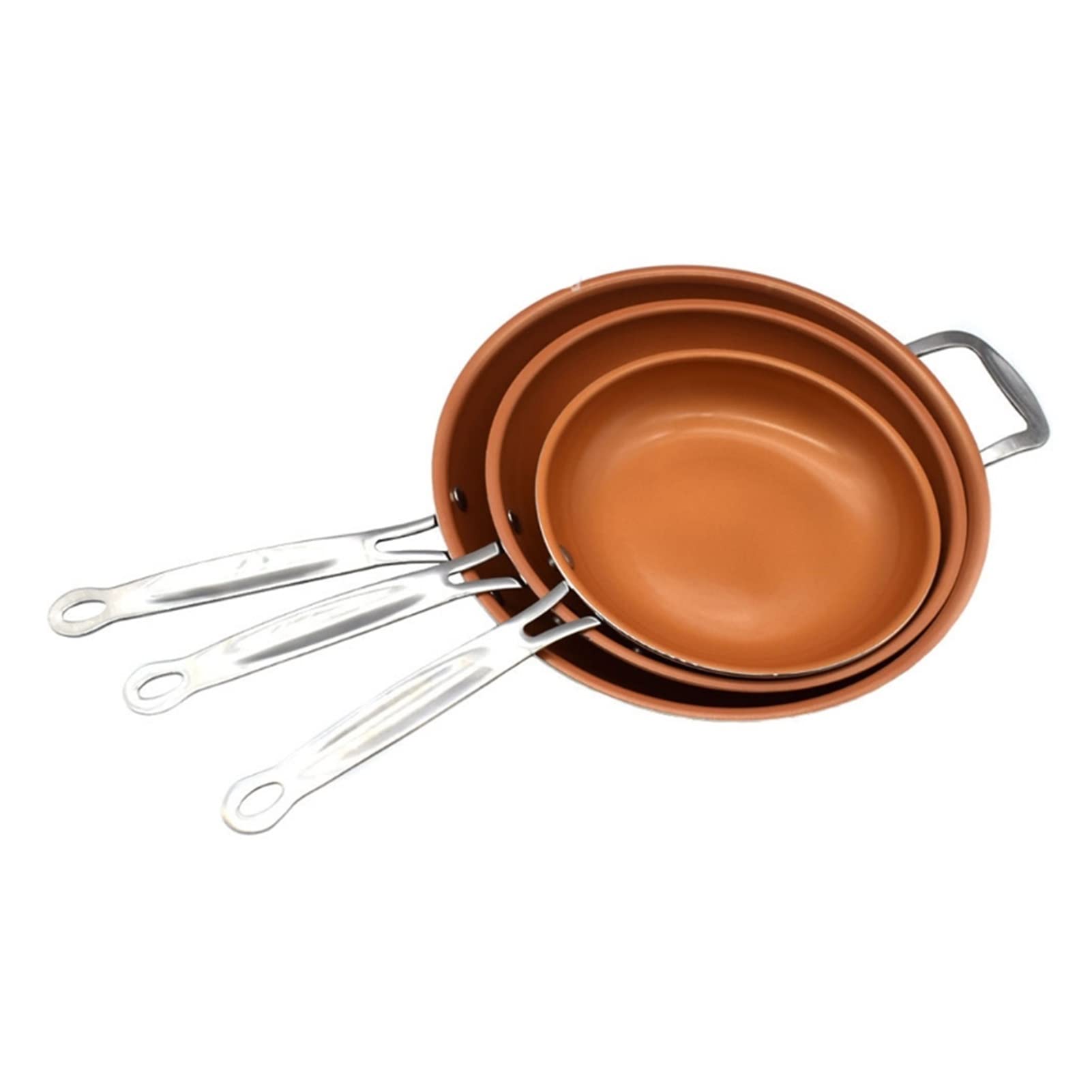 Non-Stick Induction Frying Pan 24cm - WANGYAN Omelette Pan, Wok Pot for Breakfast, Egg Pancake, Ham & Baking - Thickened Base for Even Heating - Perfect for Home Cooking & Camping