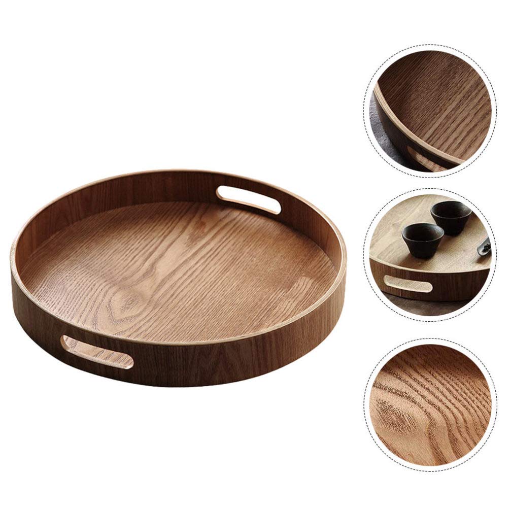 DOITOOL Wooden Serving Tray - Multipurpose Food Tray for Breakfast, Snacks, Desserts & Fruits | Durable Wooden Pallet Style Serving Platter for Home, Kitchen, Dining, Picnics & Party Serving