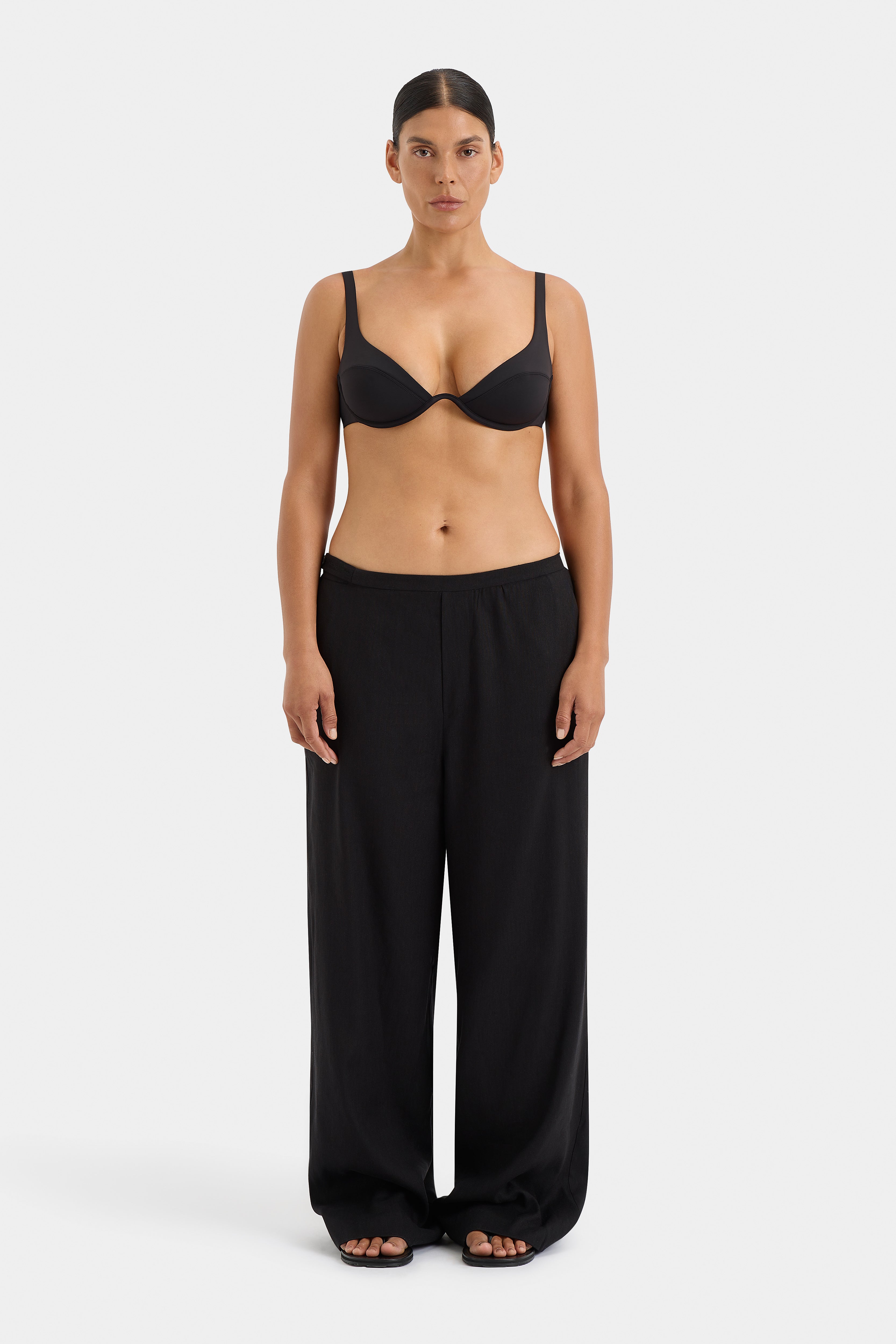 Dorian Wide Leg Pants for Women - High Waisted Flowy Palazzo Trousers - Comfortable Stretchy Lounge Pants for Work, Yoga & Casual Wear