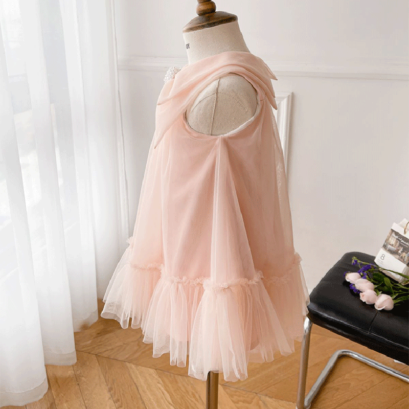 Elegant Pink Sleeveless Baby Girls Princess Dress for Toddlers - Perfect for Prom, New Year Party & Special Occasions