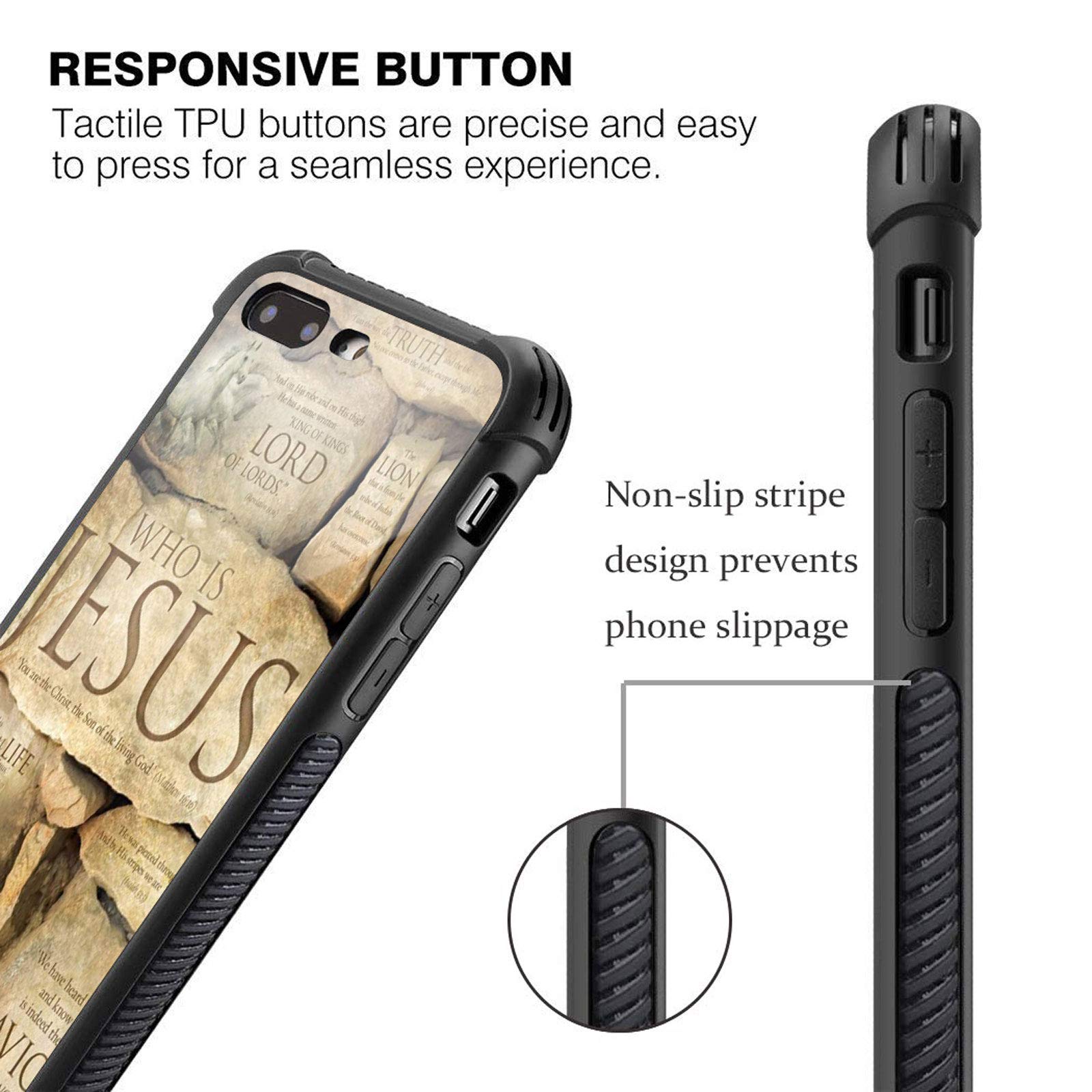 Christian Faith Jesus Graphic iPhone 8/SE 2020 Case for Girls - Shockproof Anti-Scratch Hard PC Back Cover with Picture Pattern Design | Perfect for Daily Protection & Style Expression