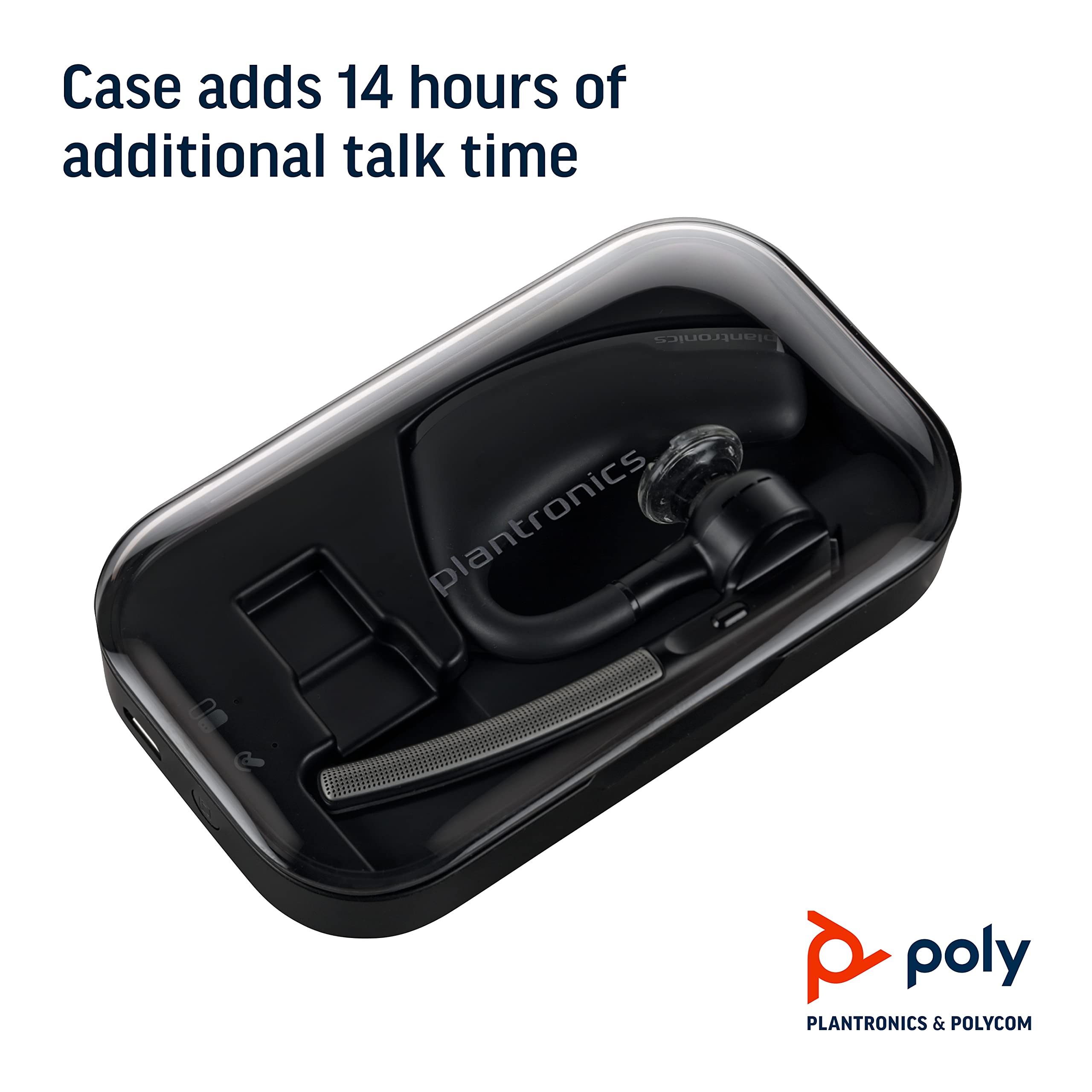 Plantronics Voyager Legend (Poly) Bluetooth Mono Headset with Charging Case - Noise Cancelling for PC, Mac, Tablet & Smartphone - Perfect for Office Calls, Remote Work & Driving