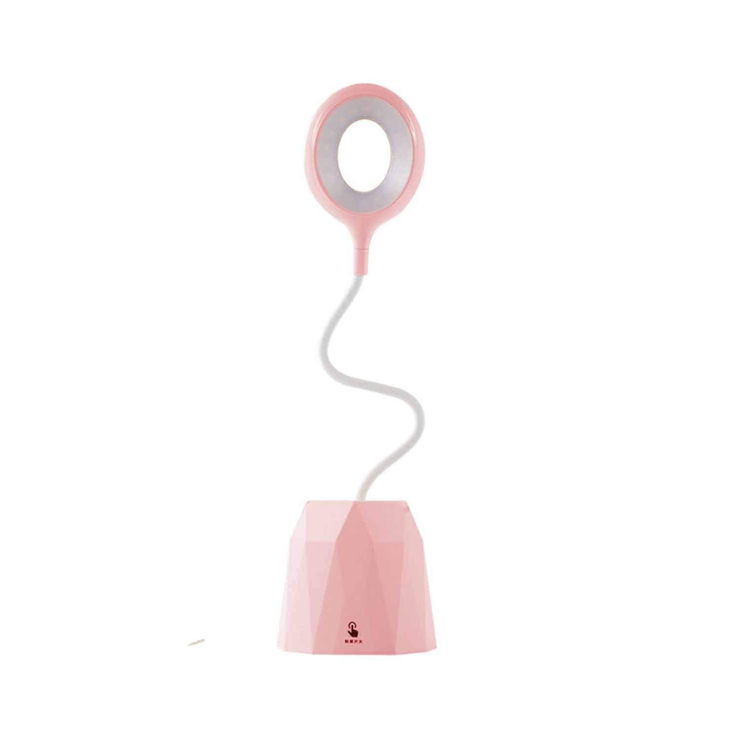 Aozhen 3-in-1 LED Desk Lamp with Sunlight Modes - Eye Protection Study Light, Adjustable Brightness Table Lamp for Office, Bedroom & Reading - Solar Powered Outdoor String Lights Included (Pink) - Perfect for Home Office, Dorm Room & Nighttime Reading