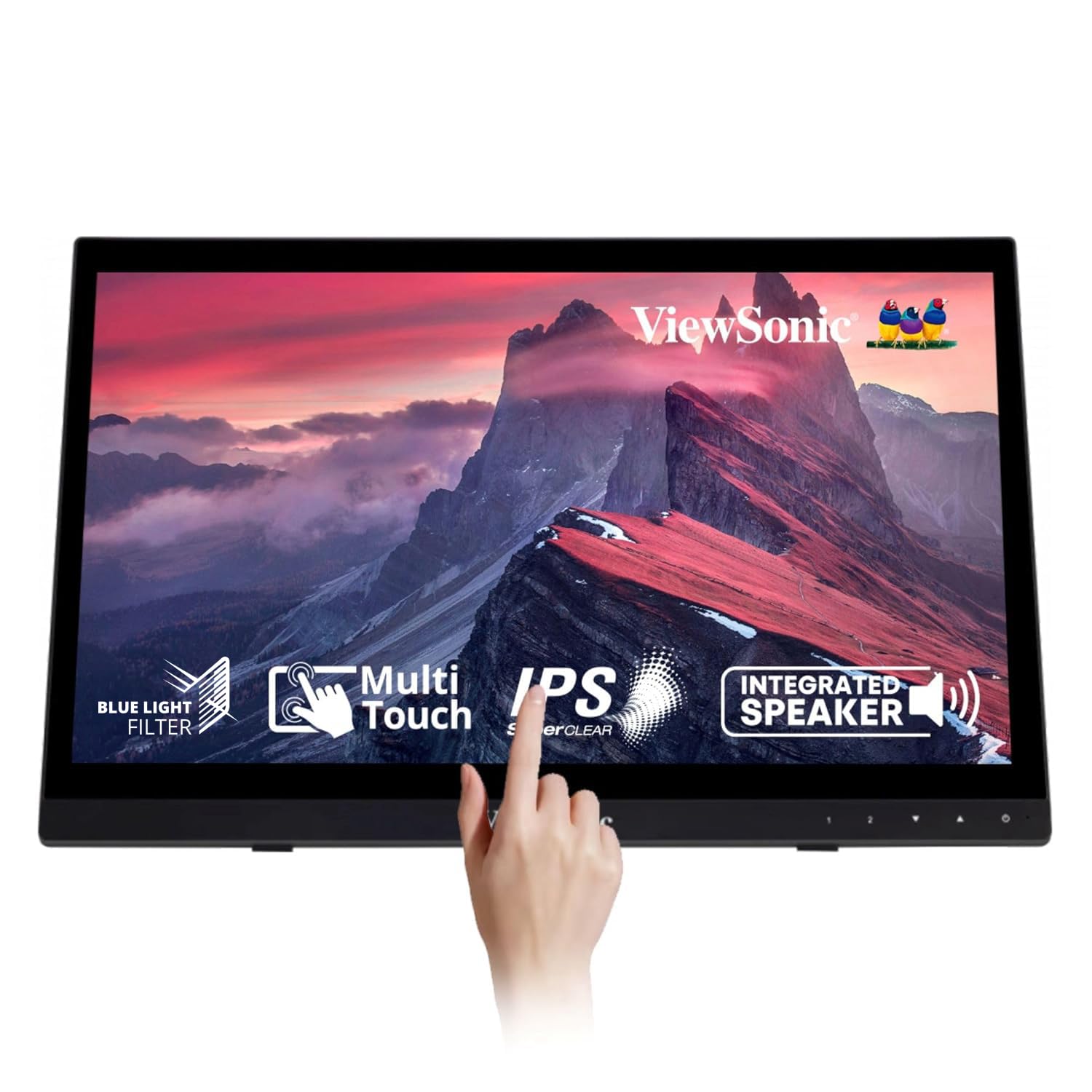 Viewsonic TD1630-3 16-Inch WXGA Touchscreen Monitor with HDMI, Built-in Speakers & 4-Year Warranty - Perfect for Digital Signage, Retail Displays & Interactive Kiosks (Black)