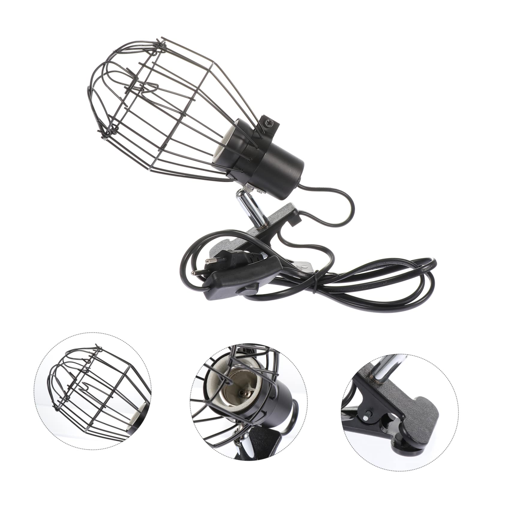 POPETPOP 1pc Reptile Heat Lamp Clip - Durable Iron Lampshade Holder for Reptile Heating Light, Insulated Hollow Cover for Terrariums & Vivariums - Perfect for Lizards, Snakes & Amphibians Habitat Setup