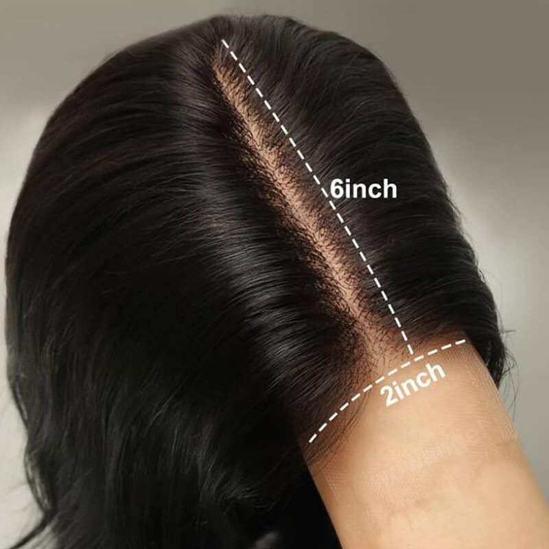 Eullair Kim K 2x6 Lace Closure Wig - Deep Part Human Hair Wig with Transparent Lace for All Hair Textures | Perfect for Daily Wear, Parties & Special Occasions