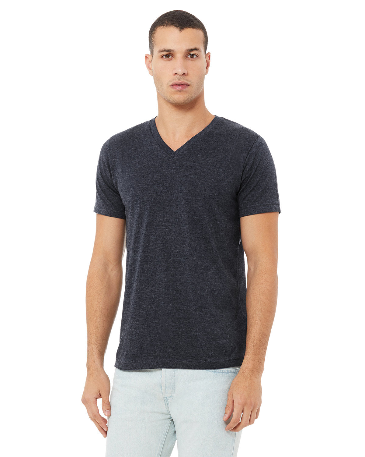 Bella + Canvas 3005CVC Unisex CVC Jersey V-Neck T-Shirt - Soft Cotton Blend Tee for Men & Women - Perfect for Casual Wear, Gym, and Everyday Outfits