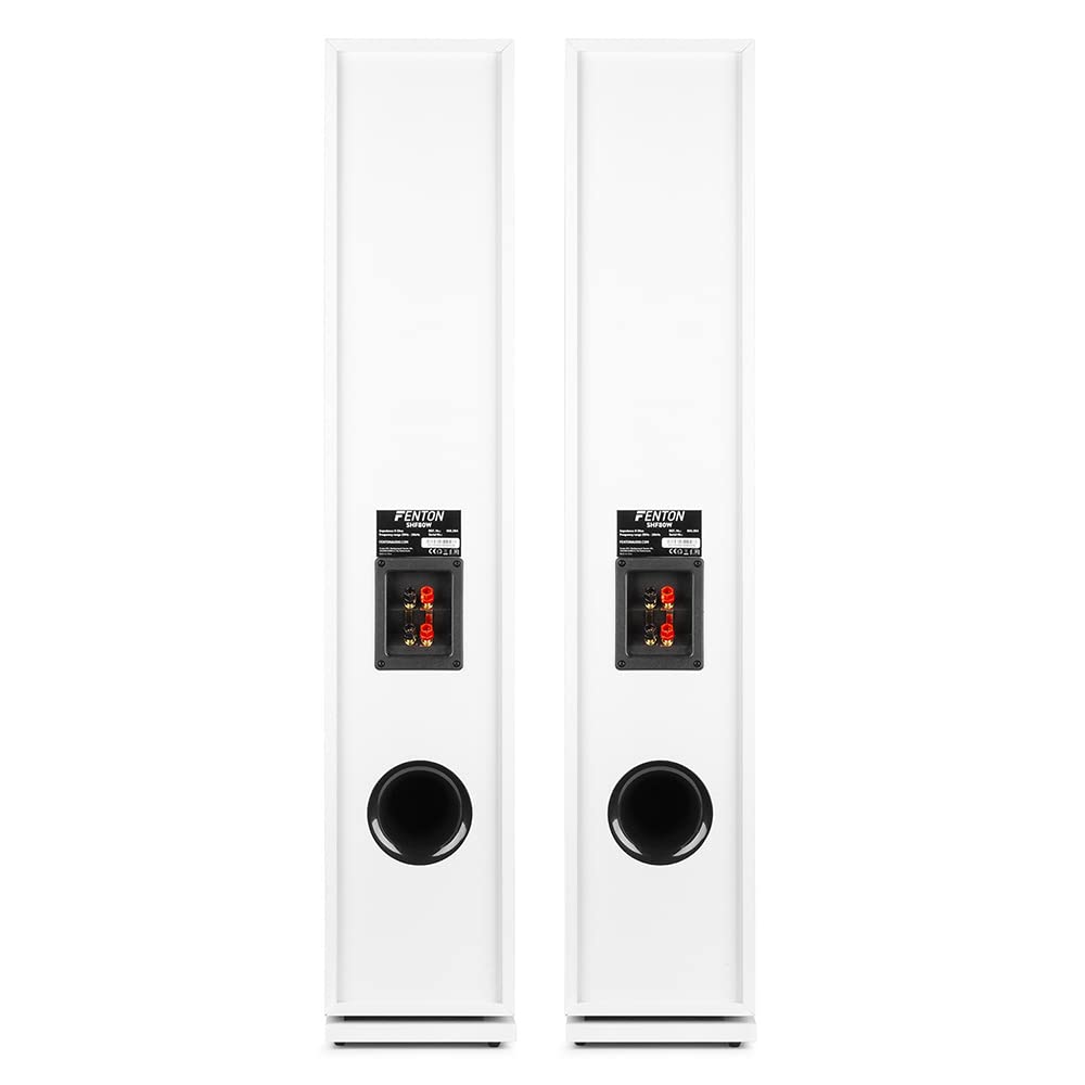 Fenton SHF80W 500W HiFi Tower Speaker System with AV440 Bluetooth Amplifier - 3-Way Floor Standing Speakers, 6.5