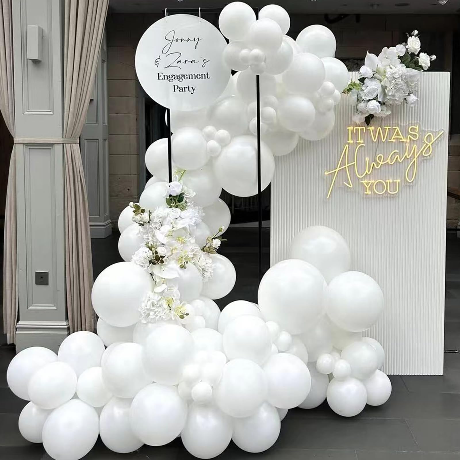 50 Pack White Latex Balloons 12 Inch - Helium & Air Fill Party Balloons for Wedding, Birthday, Baby Shower Decorations - Perfect for Indoor & Outdoor Party Decor, Balloon Arches, Ceiling Displays