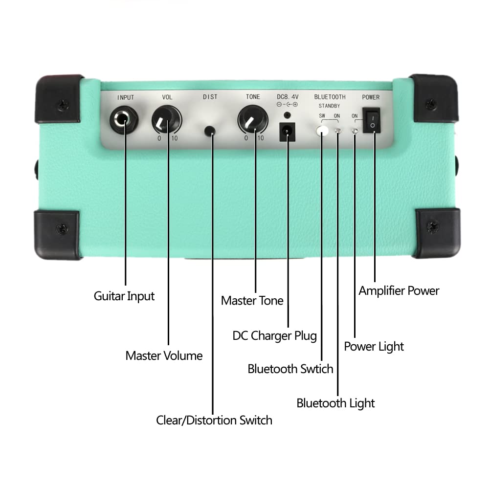 30 Inch Electric Guitar Starter Kit for Kids & Teens - Beginner Guitar Set with Amp, 600D Gig Bag, Picks, Cable, Strap & Extra Strings (Mini Size, Green) | Perfect for Home Practice, Music Lessons & Rock Band Performances