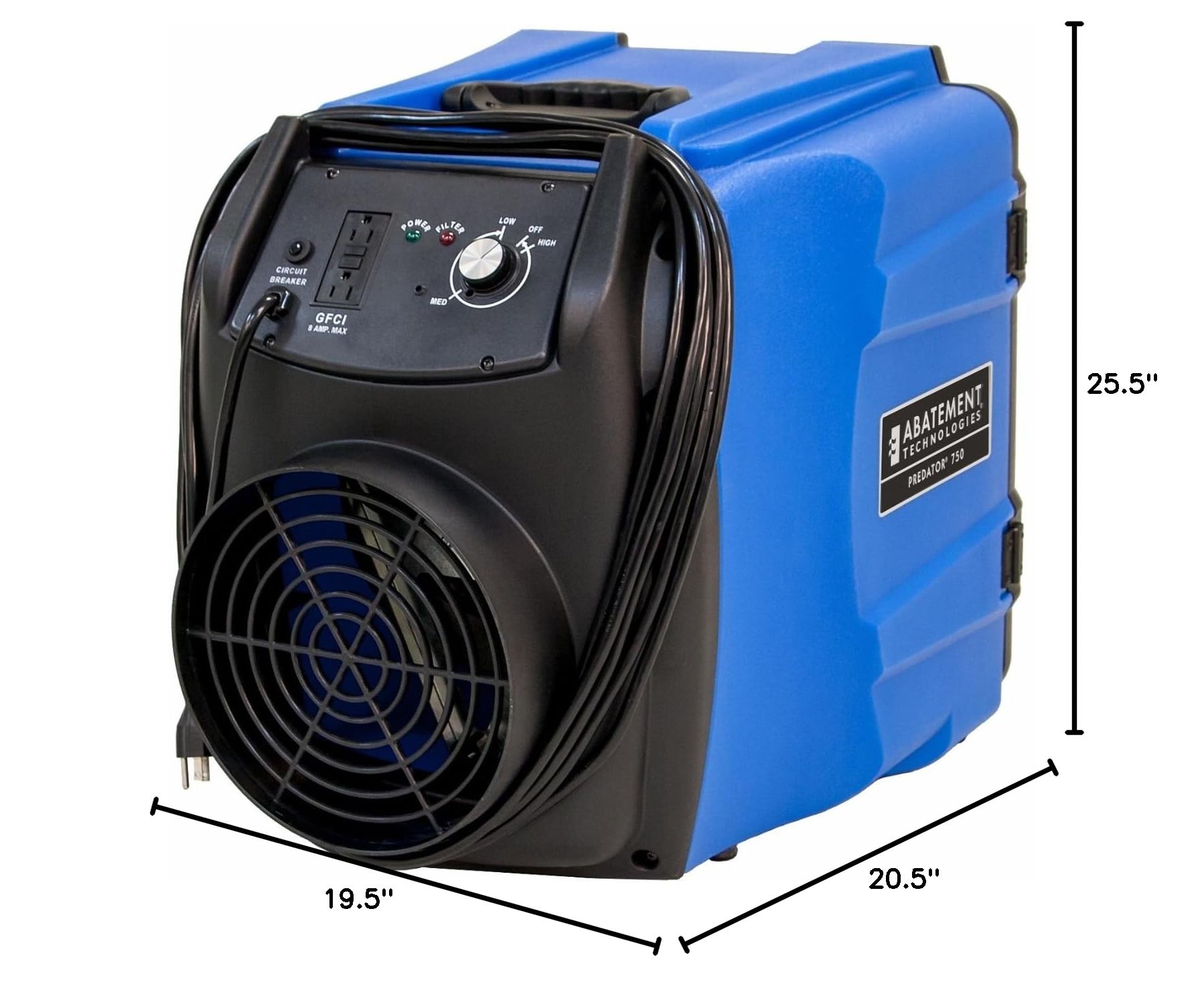 Predator 750 Portable Air Scrubber with True HEPA Filtration System | Industrial & Home Air Purifier for Dust, Mold & Allergen Removal | Perfect for Workshops, Basements & Allergy Relief