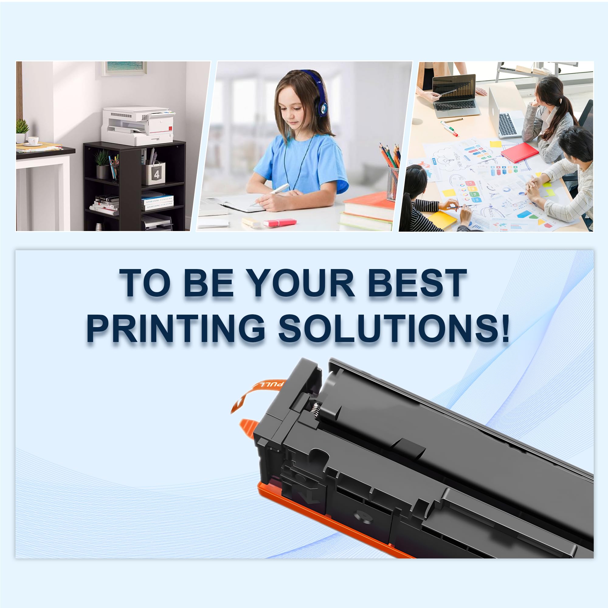 HP Laserjet Pro CP1525nw CM1415fnw Toner Cartridge 4-Pack (Black, Cyan, Yellow, Magenta) - Compatible with HP Printers | High-Quality Replacement Ink for Home & Office Printing