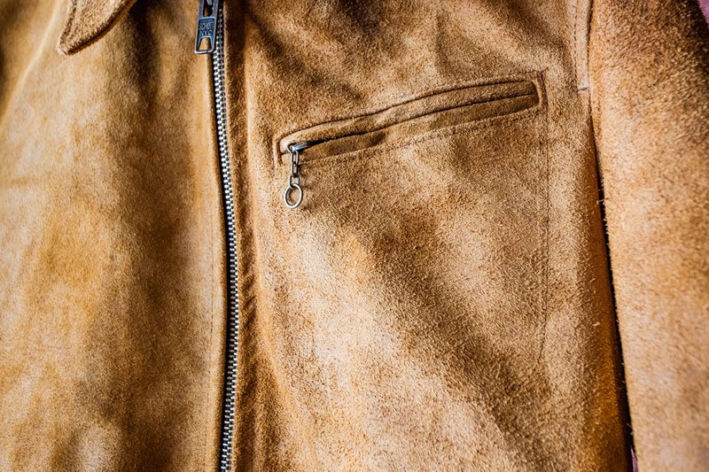 Schott NYC 370 Duke Men's Unlined Rough Out Suede Jacket - Classic Vintage Biker Style for Casual Wear & Motorcycle Riding
