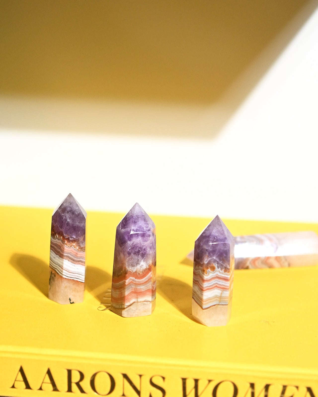 Natural Crazy Lace Agate Amethyst Crystal Tower - Healing Stone for Meditation, Yoga & Home Decor | Spiritual Energy Generator for Office Desk & Sacred Space