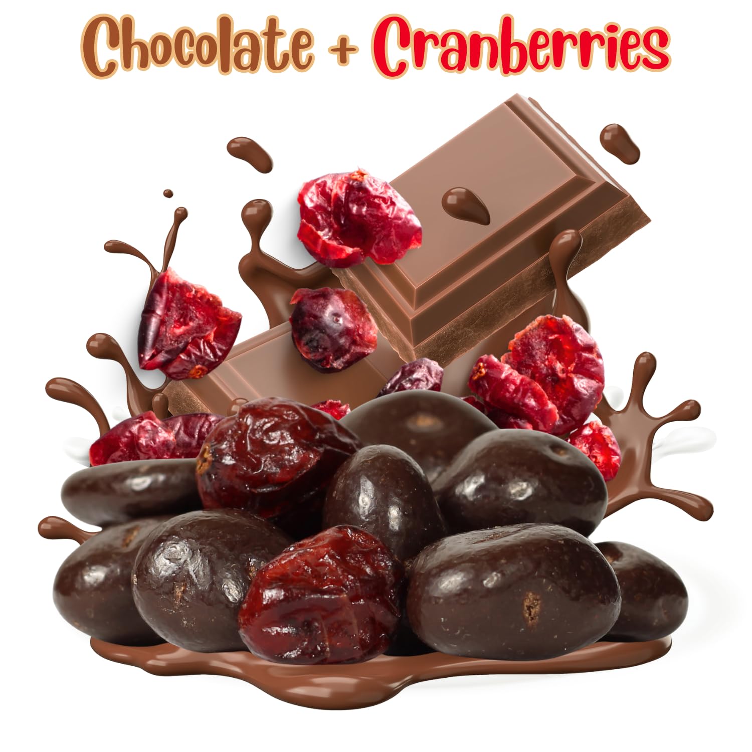 Dark Chocolate Covered Cranberries by Its Delish, 3 LBS Bulk Size | Gourmet Healthy Snacks, Vegan & Kosher Certified | USA Made | Perfect for Office Snacks, Holiday Gifts & Healthy Desserts