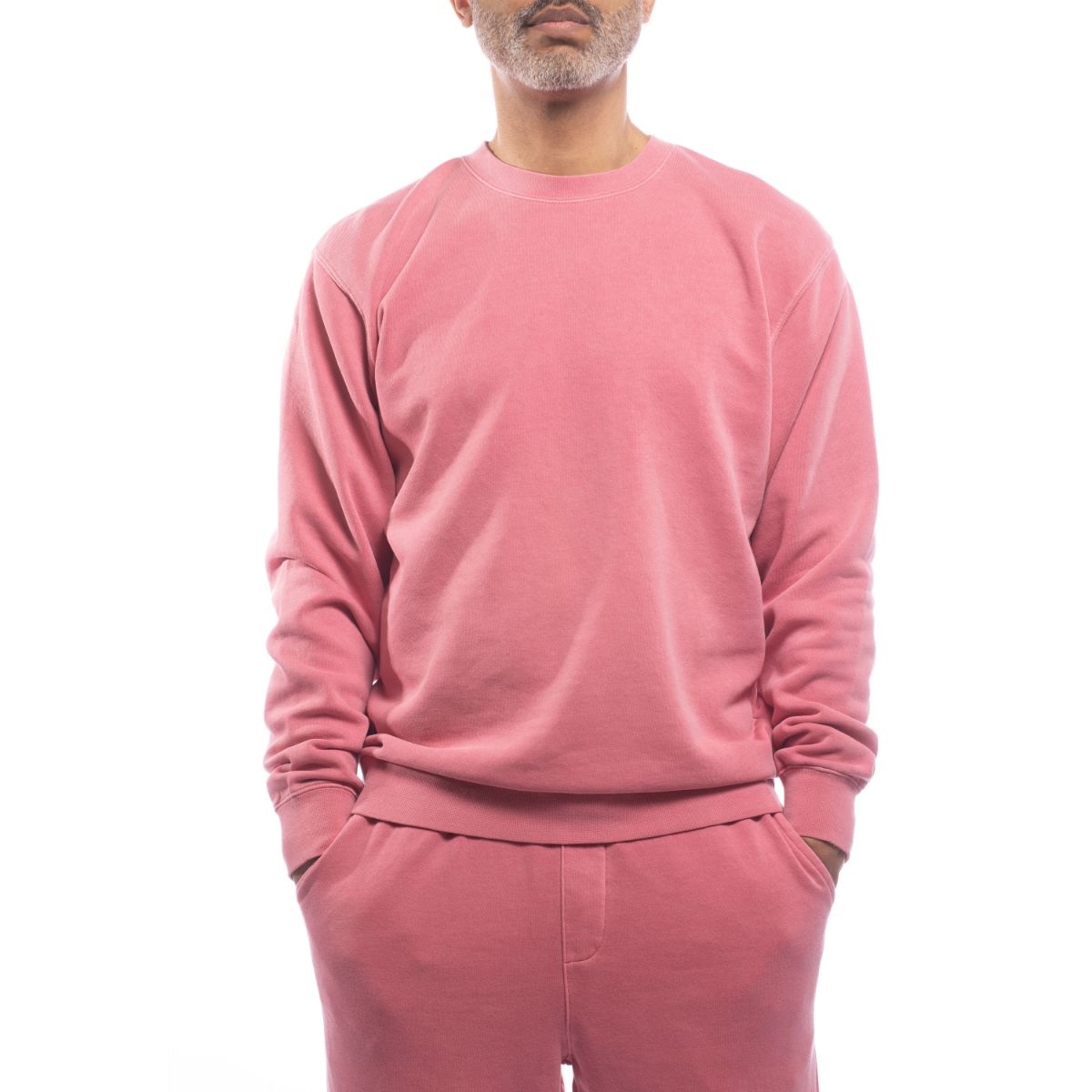 Upcycled Pink Crewneck Sweatshirt - Eco-Friendly Unisex Cotton Sweater for Men & Women | Perfect for Casual Wear, Street Style & Sustainable Fashion