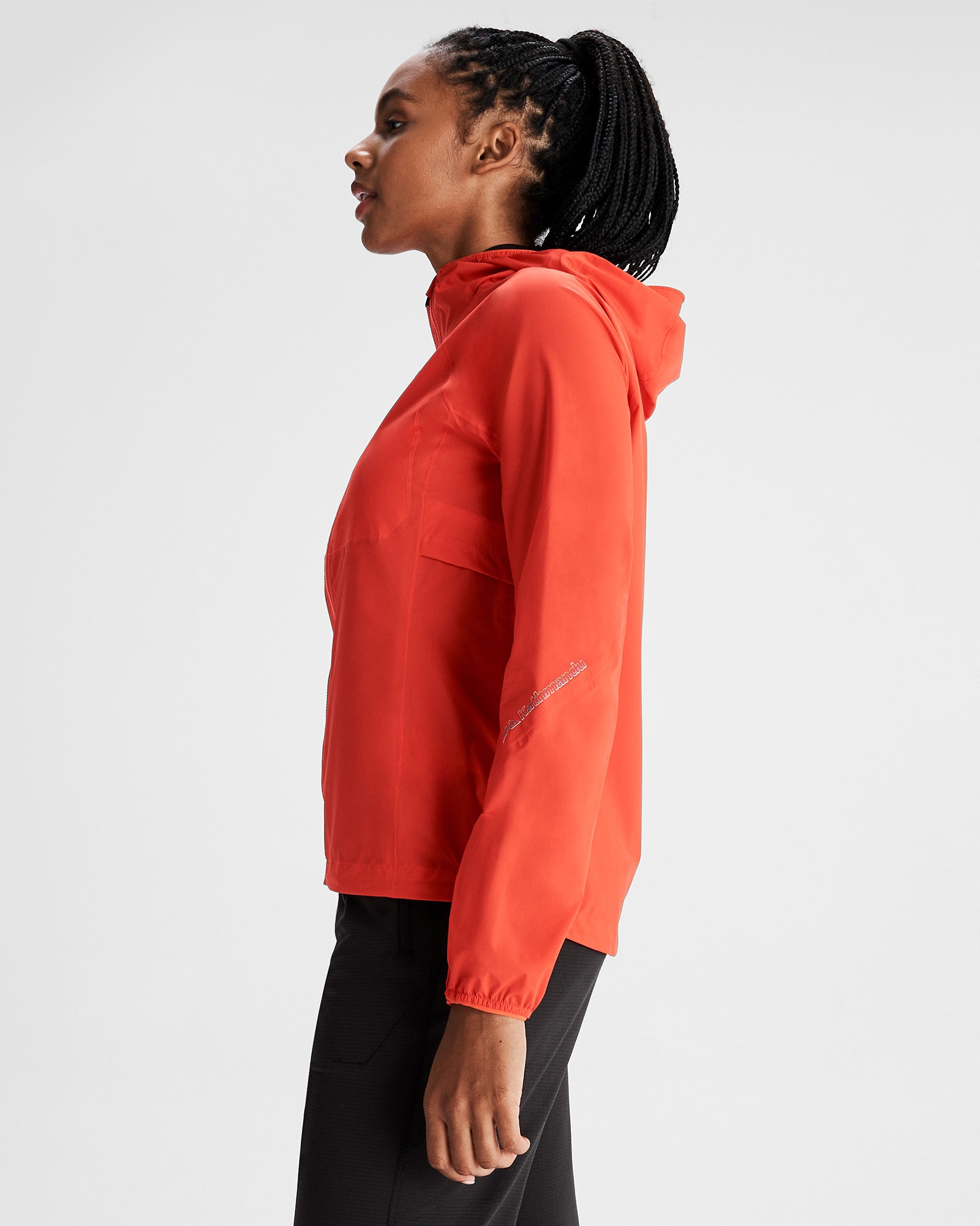 Women's Seeker 2.5L Waterproof Rain Jacket - Hut Orange | Lightweight Windproof Outdoor Shell for Hiking, Camping & Travel