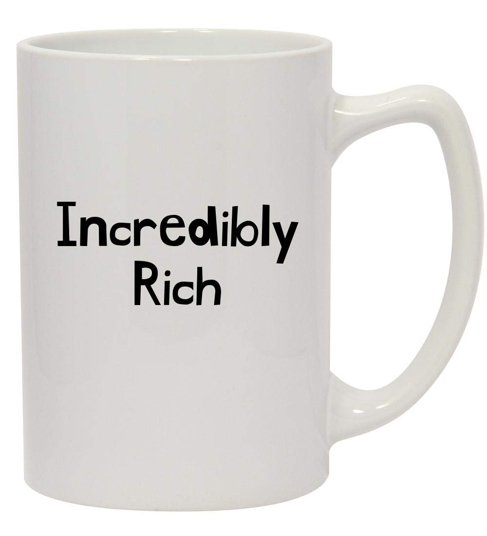 Premium 14oz Ceramic White Statesman Coffee Mug - Elegant & Durable for Home, Office, or Gifts - Perfect for Coffee, Tea & Hot Beverages