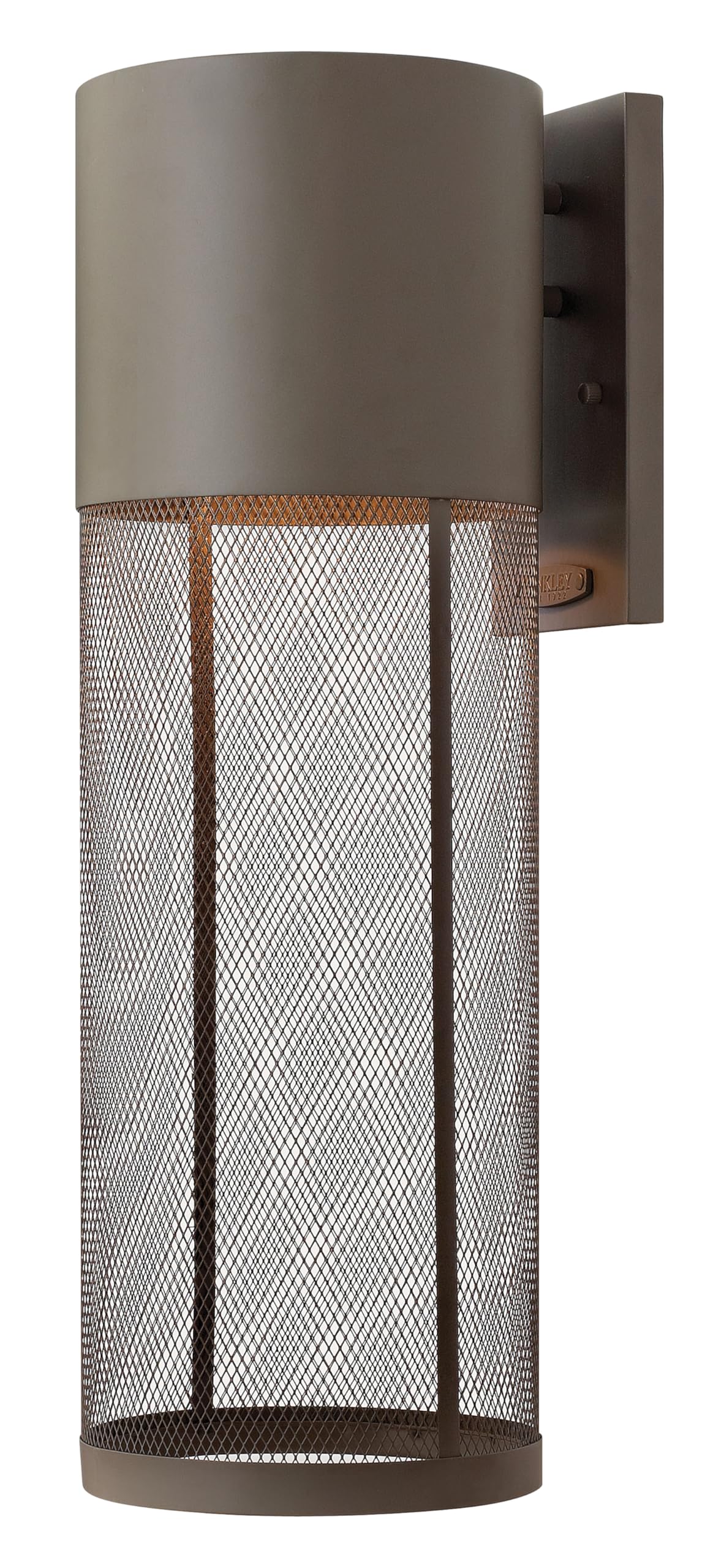 Hinkley Aria Collection Transitional One Light Large Outdoor Wall Mount in Buckeye Bronze - Perfect for Porch, Patio, and Exterior Home Lighting