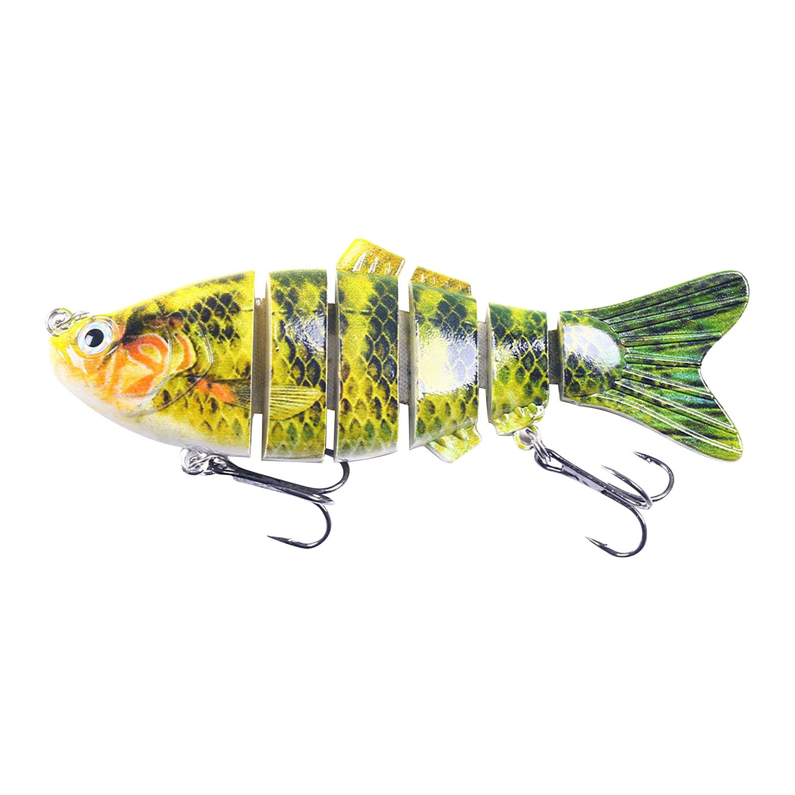 Amikadom Fishing Knotty Fish 10Cm 18G Multi-Segment Hard Bait Lures - Boxed Artificial Fishing Hooks for Bass, Trout, and Freshwater Fishing - Perfect for Casting, Trolling, and Ice Fishing Adventures