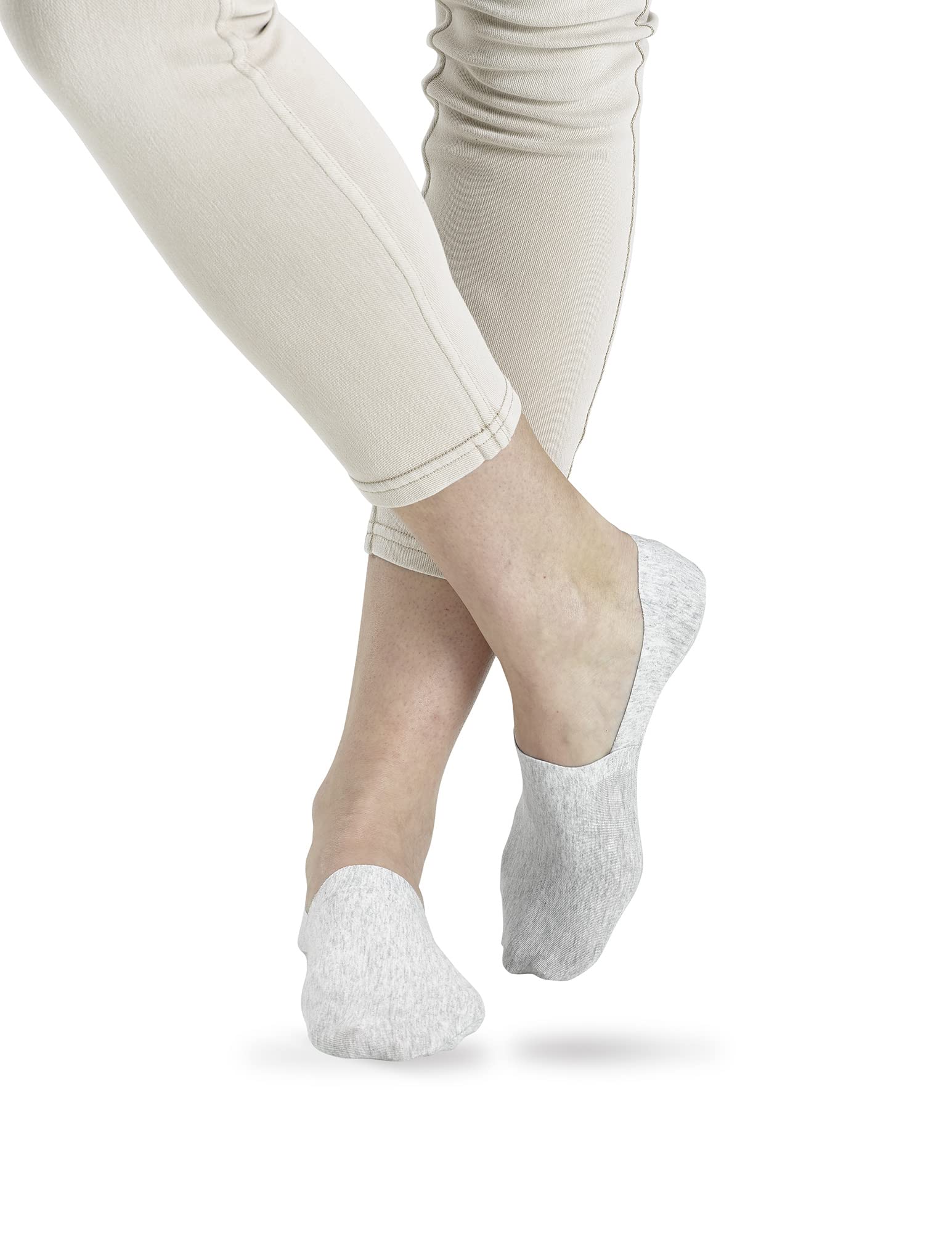 HUE Women's Perfect Edge Cotton Loafer Liner Socks - Soft Comfort No Show Socks for Shoes, Work & Casual Wear