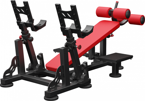 ATLANTIS Adjustable Decline Dumbbell Bench with Pivoting Backrest - Perfect for Home Gym Strength Training & Weightlifting Workouts