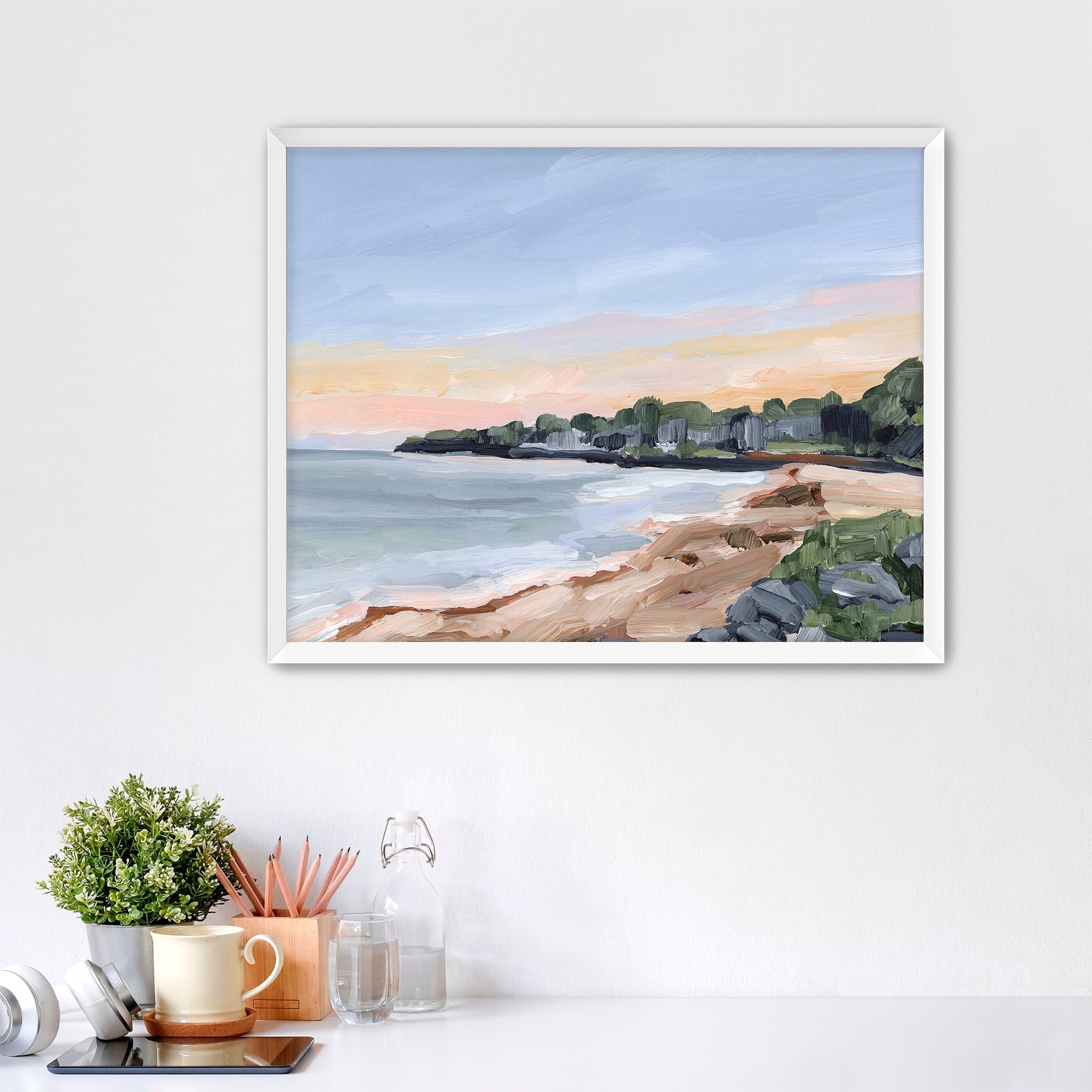 Pacific Cove Art Print - Stunning Ocean Landscape Wall Decor for Living Room, Bedroom & Office | Perfect Coastal Home Decor Gift