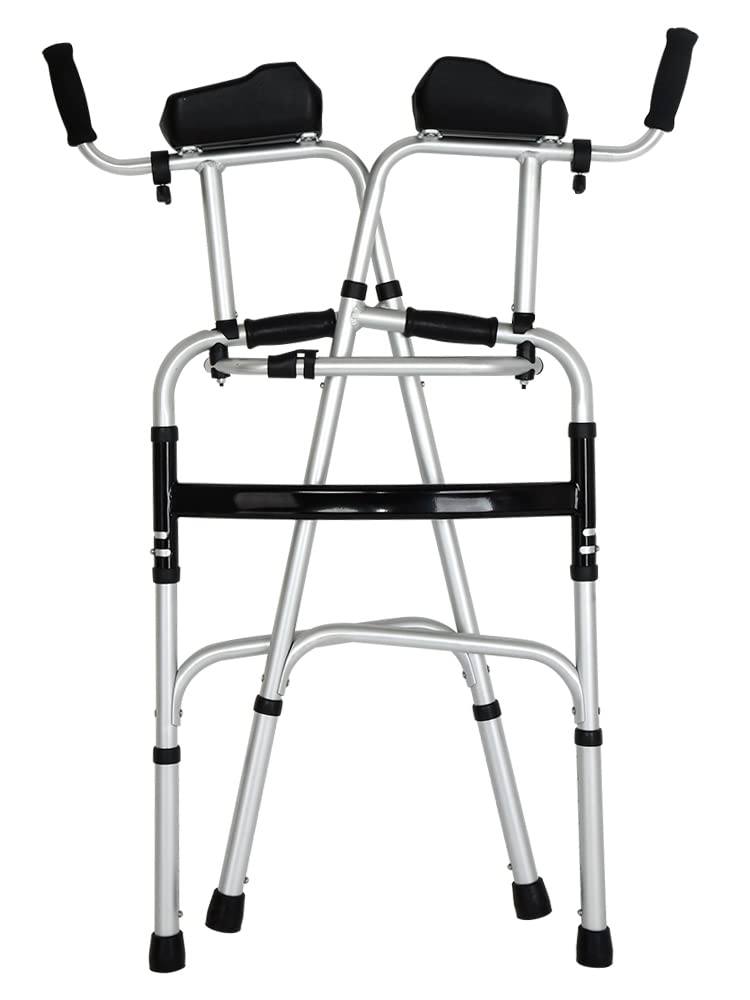 Adjustable Height Rolling Walker with Seat & Armrest Pads - Comfortable Cushion, 4 Wheels for Seniors & Mobility Assistance - Ideal for Indoor/Outdoor Use, Recovery & Daily Support