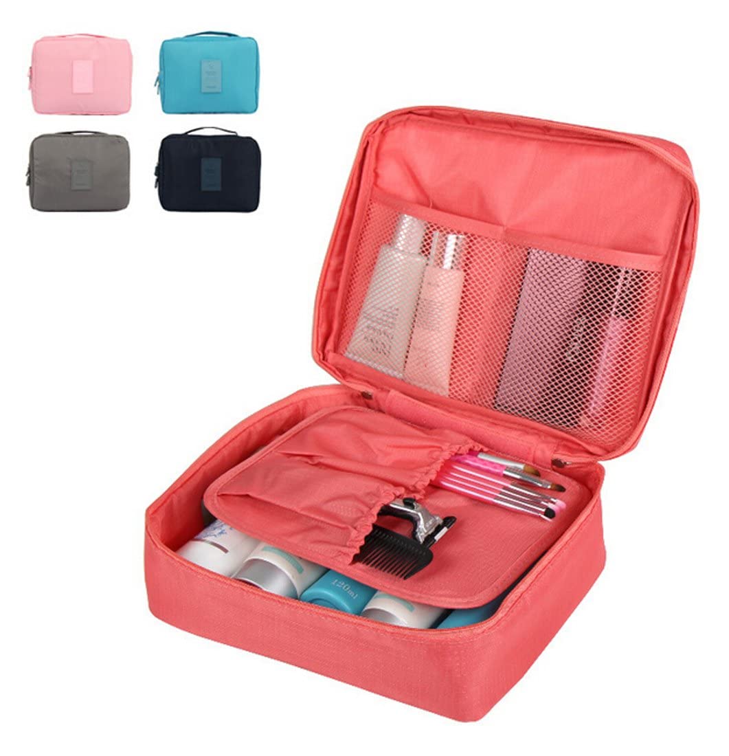 B_LADY Waterproof Travel Toiletry Bag - Portable Cosmetic Organizer with Handle for Makeup, Skincare & Shampoo - Ideal for Vacation, Gym, Camping & Airplane Carry-On