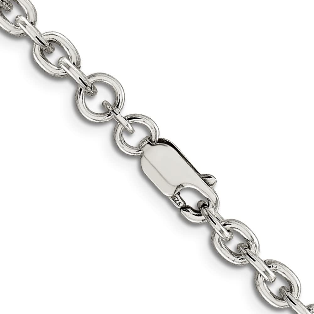 Sterling Silver 4.5mm Cable Chain Necklace for Women - Durable & Hypoallergenic Jewelry Gift for Birthday, Anniversary & Everyday Wear | Diamond2Deal