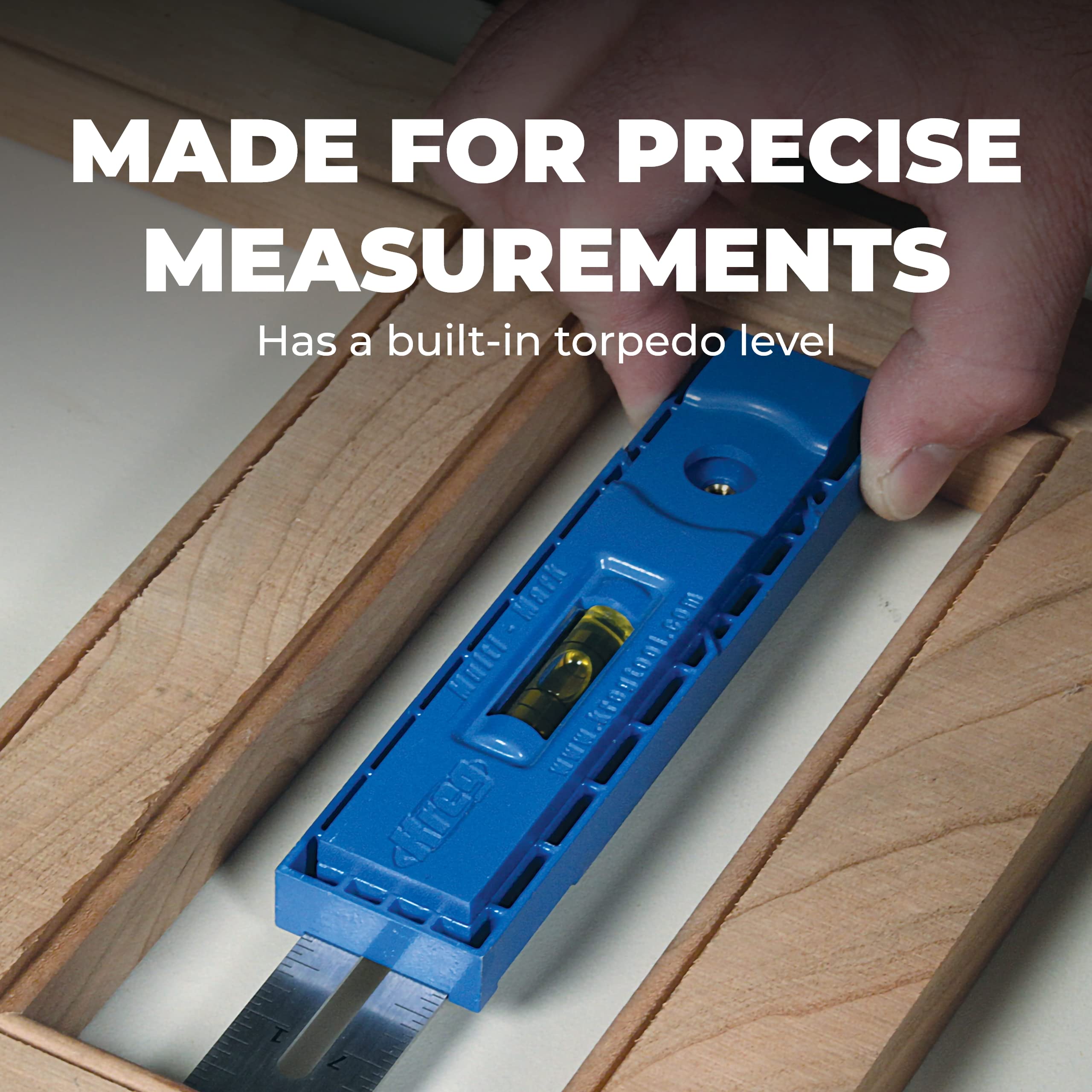 Kreg KMA2900 Multi-Mark Multi-Purpose Marking & Measuring Tool - Alloy Steel Woodworking Measurement Tool - Precision Carpentry Tools & Accessories for DIY Projects & Professional Woodworking