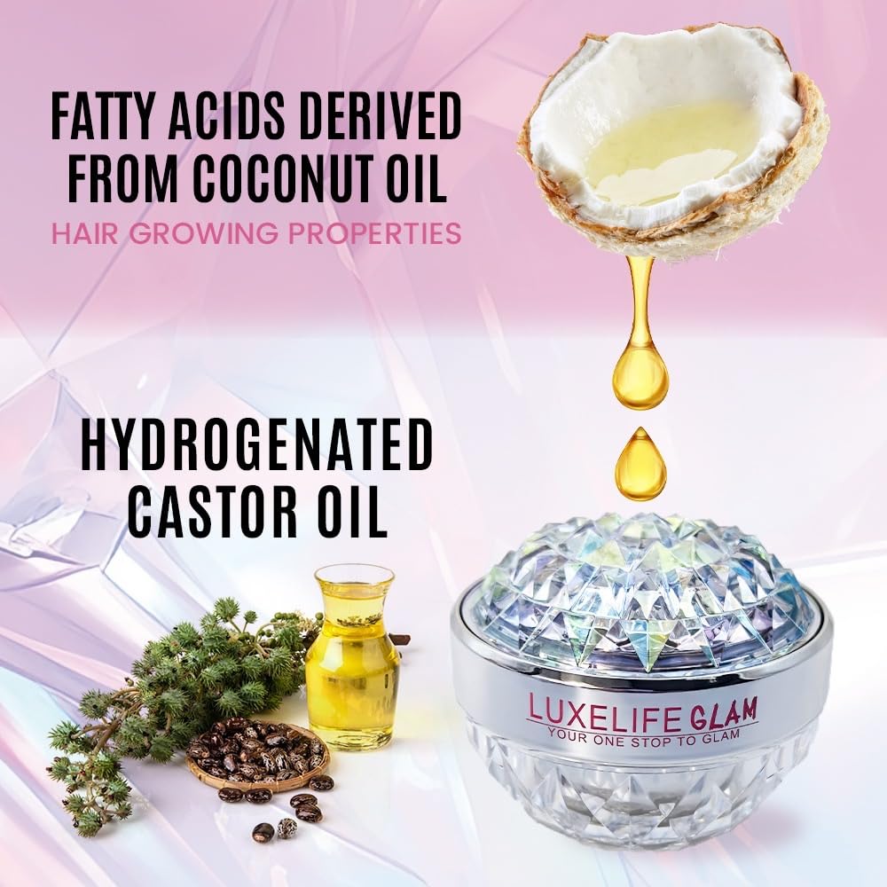 Organic Coconut Oil Edge Control for Natural Hair - Smooth & Define Edges - Perfect for Braids, Twists & Natural Hairstyles - Vegan & Chemical-Free Hair Styling Gel