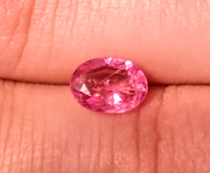0.78ct Natural Medium Pink Sapphire Loose Stone - 8x6mm Oval SI Clarity, September Birthstone for Jewelry Making, Engagement Rings & Custom Designs