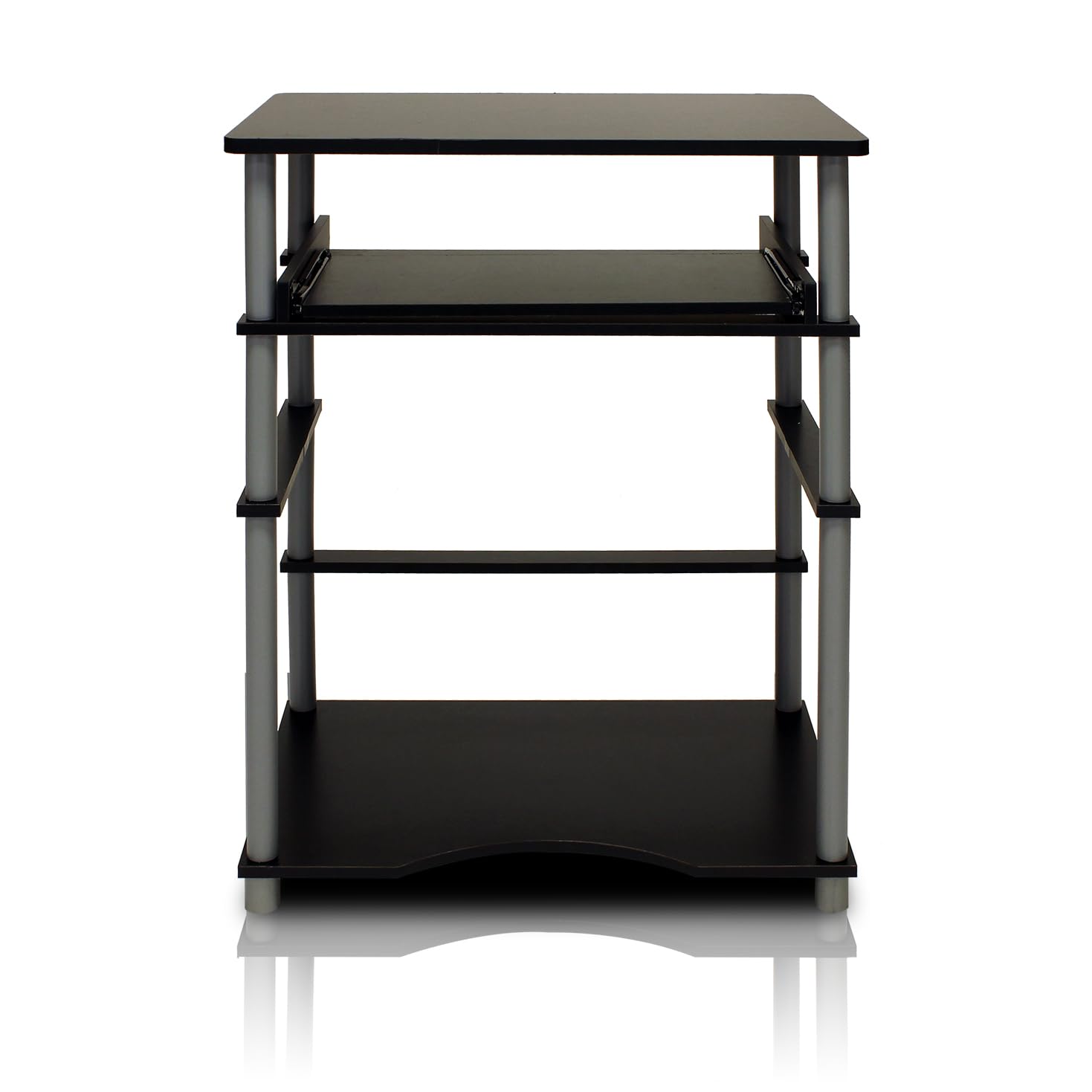 Furinno Compact Laptop Desk for Home Office, Black/Grey - Ideal for Small Spaces & Remote Work