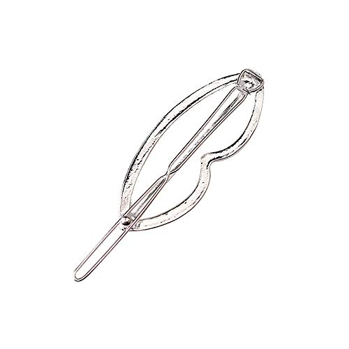 Fashion Women's Alloy Metal Hair Clips Set - 2PCS Triangle & Moon Hairpins for Girls, Hair Accessories Holder (Gold Moon) - Perfect for Parties, Weddings & Daily Styling