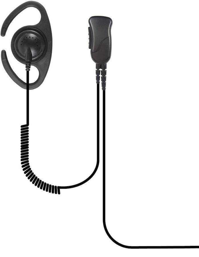 SPM 1283C Defender C Ring Lapel Microphone for Motorola TRBO & APX Radios - Secure & Clear Communication for Public Safety & Security Professionals
