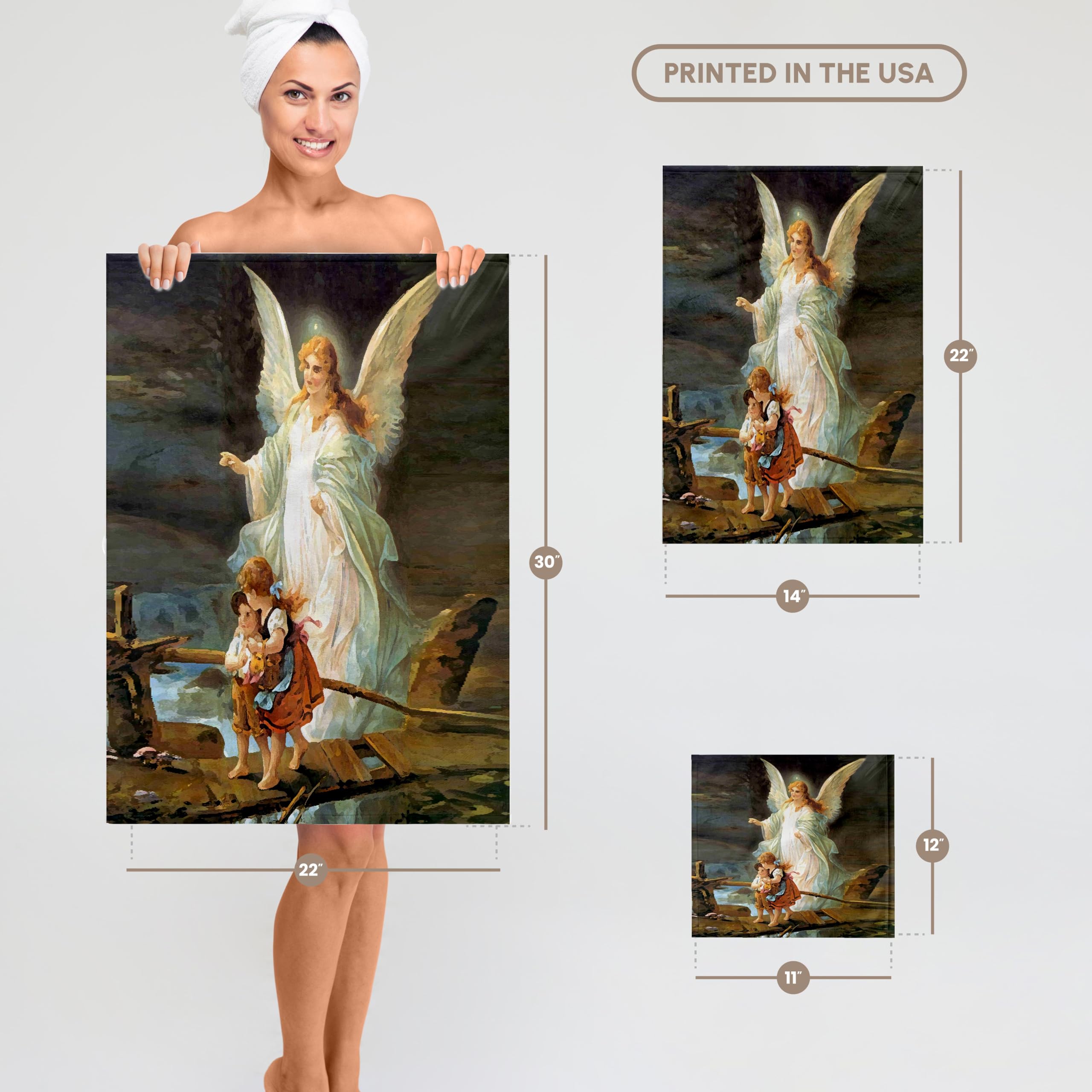 3D Rose Guardian Angel Towel - 15