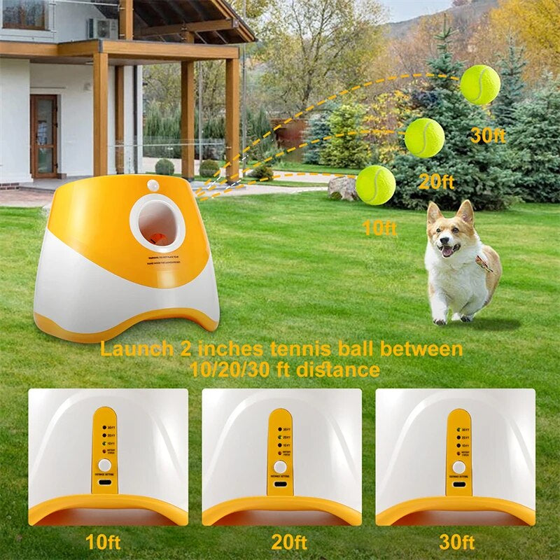 Automatic 2-in-1 Tennis Ball Launcher for Dogs - Perfect for Outdoor Play, Fetch Training & Backyard Fun