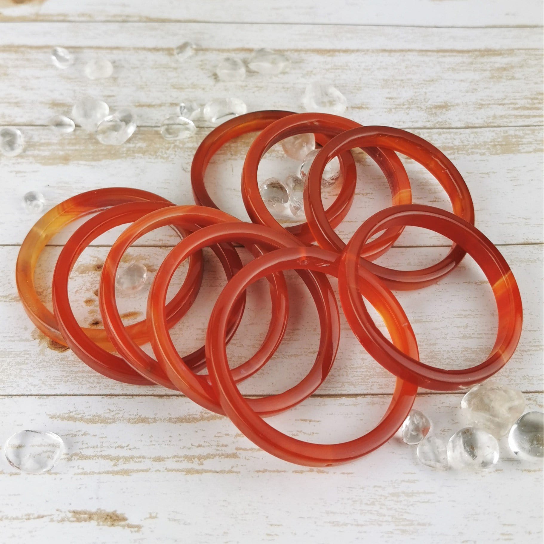 Natural Carnelian Gemstone Beads for Jewelry Making - 5mm Round Healing Stone Beads - DIY Bracelet, Necklace & Craft Supplies - Perfect for Meditation, Yoga & Spiritual Gifts