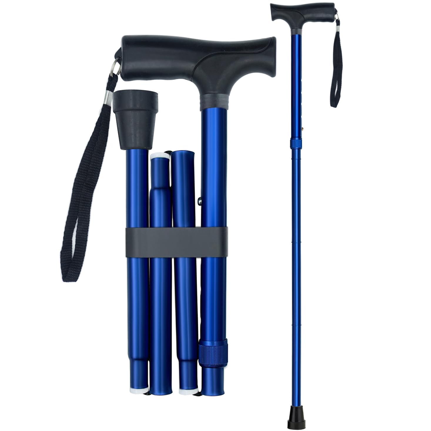 **Adjustable Folding Walking Cane for Men & Women - Lightweight Printed Cane for Seniors & Adults - Supports up to 250lbs - Perfect for Travel, Hiking & Daily Mobility Support**