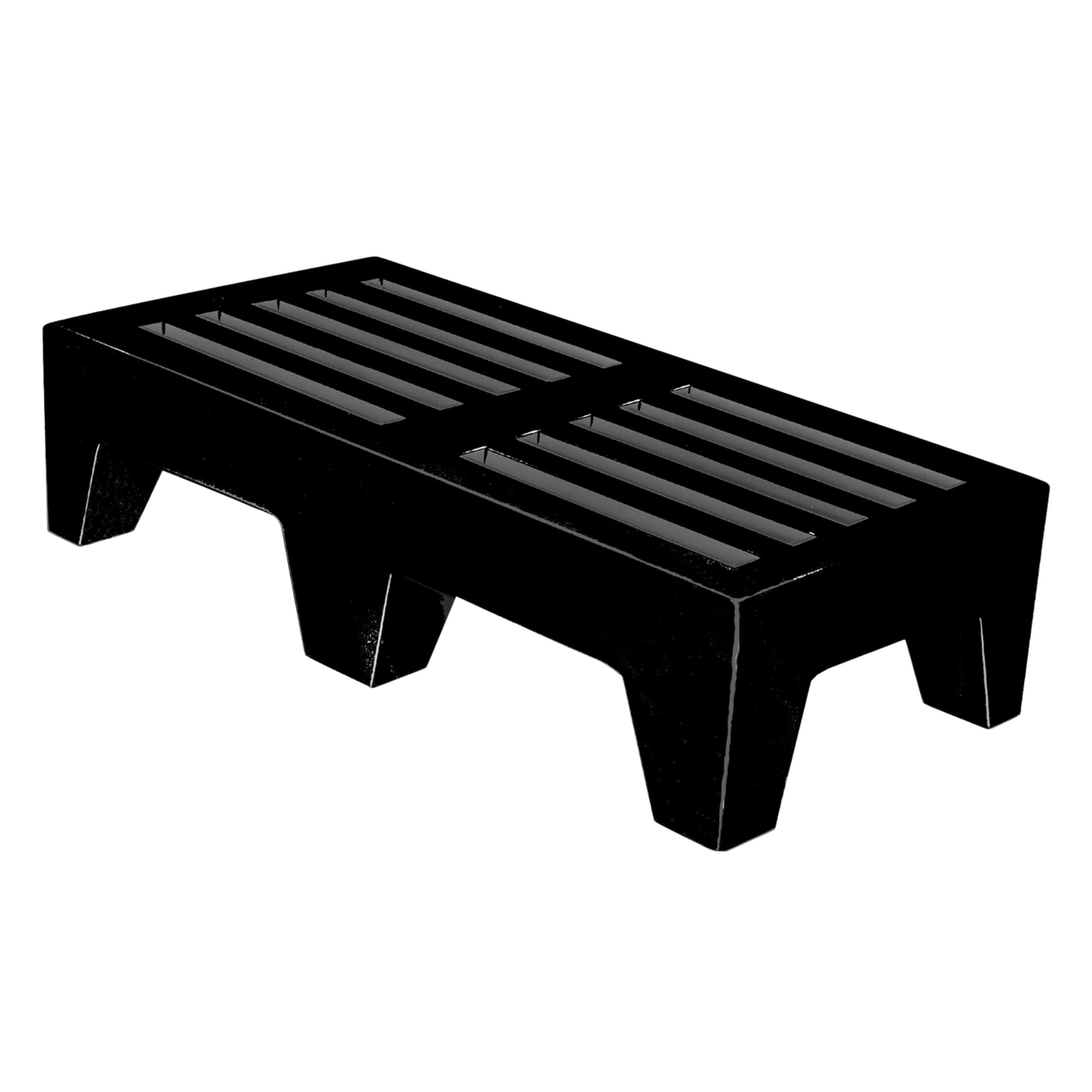 DPLSQ-4-1222-BK Heavy Duty 1-Tier Perforated Dunnage Rack | 22