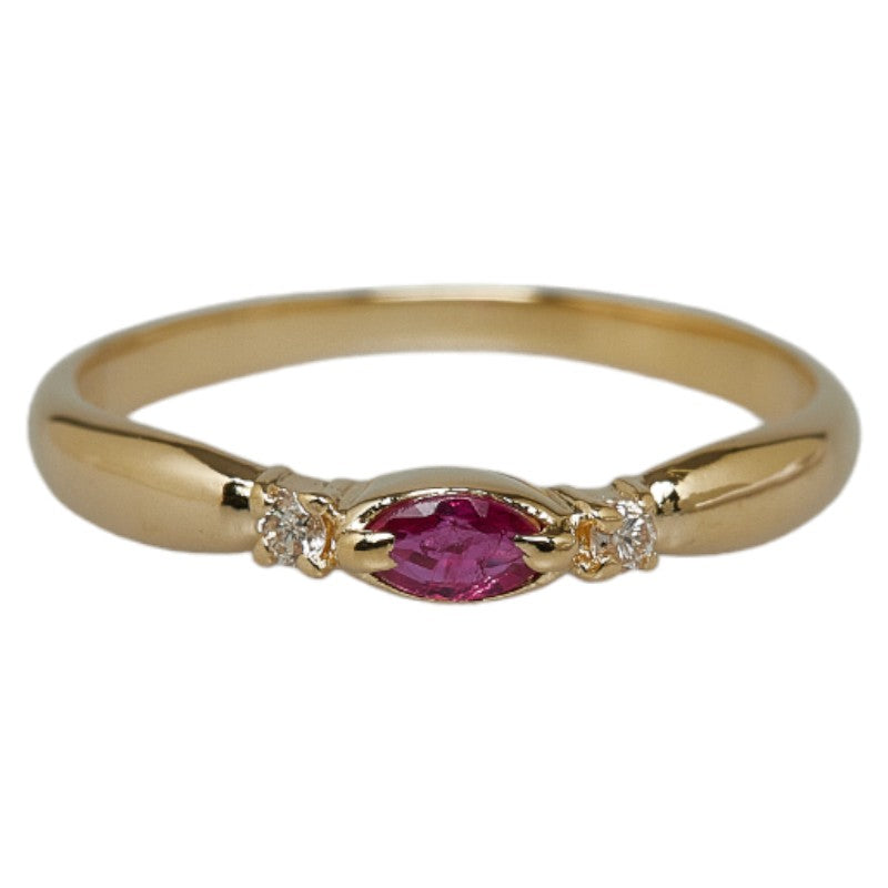 18K Gold Ruby & Diamond Ring for Women - Elegant Vintage Style Engagement & Wedding Jewelry Gift - Perfect for Anniversaries, Proposals & Special Occasions